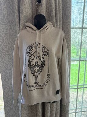 Harry Potter New York Beige Graphic Hoodie